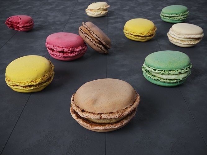 French macarons  3D model 4