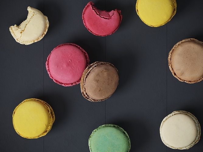 French macarons  3D model 7