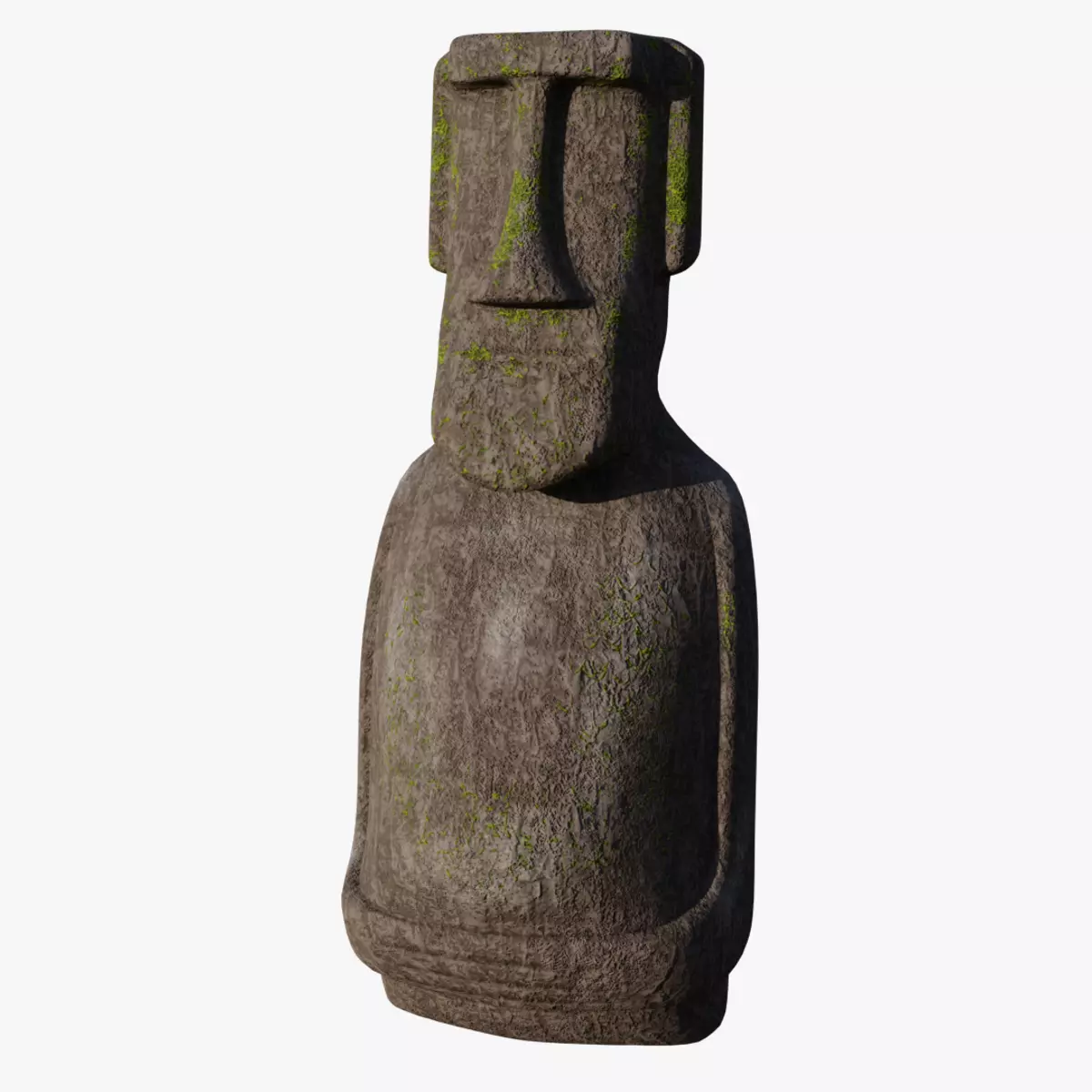 Moai statue Low-poly 3D model_0