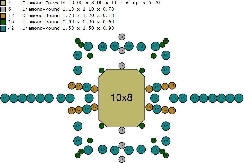 Woman Wedding Emerald Ring 0069 3D print model_34