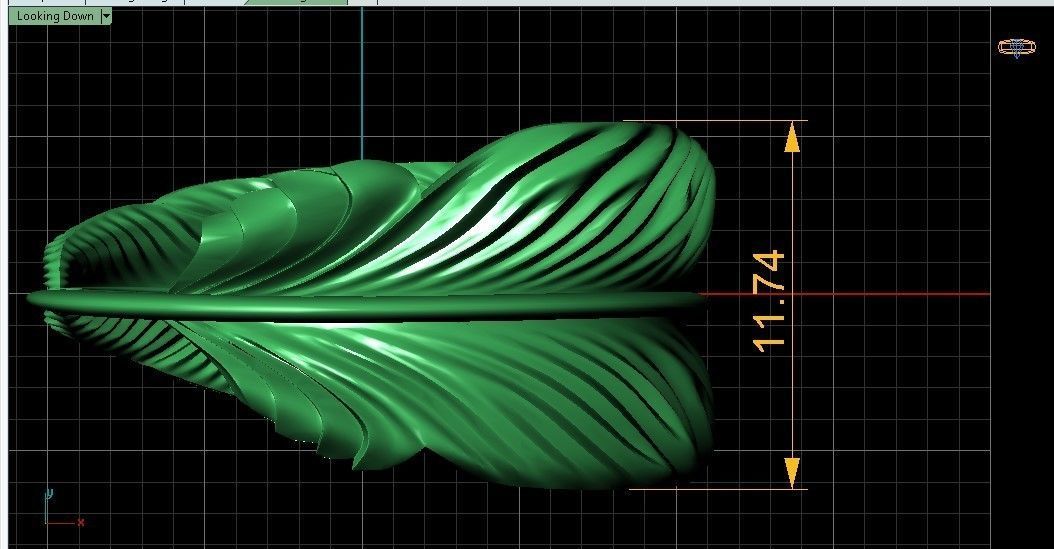 Feather Ring 3D print model_5