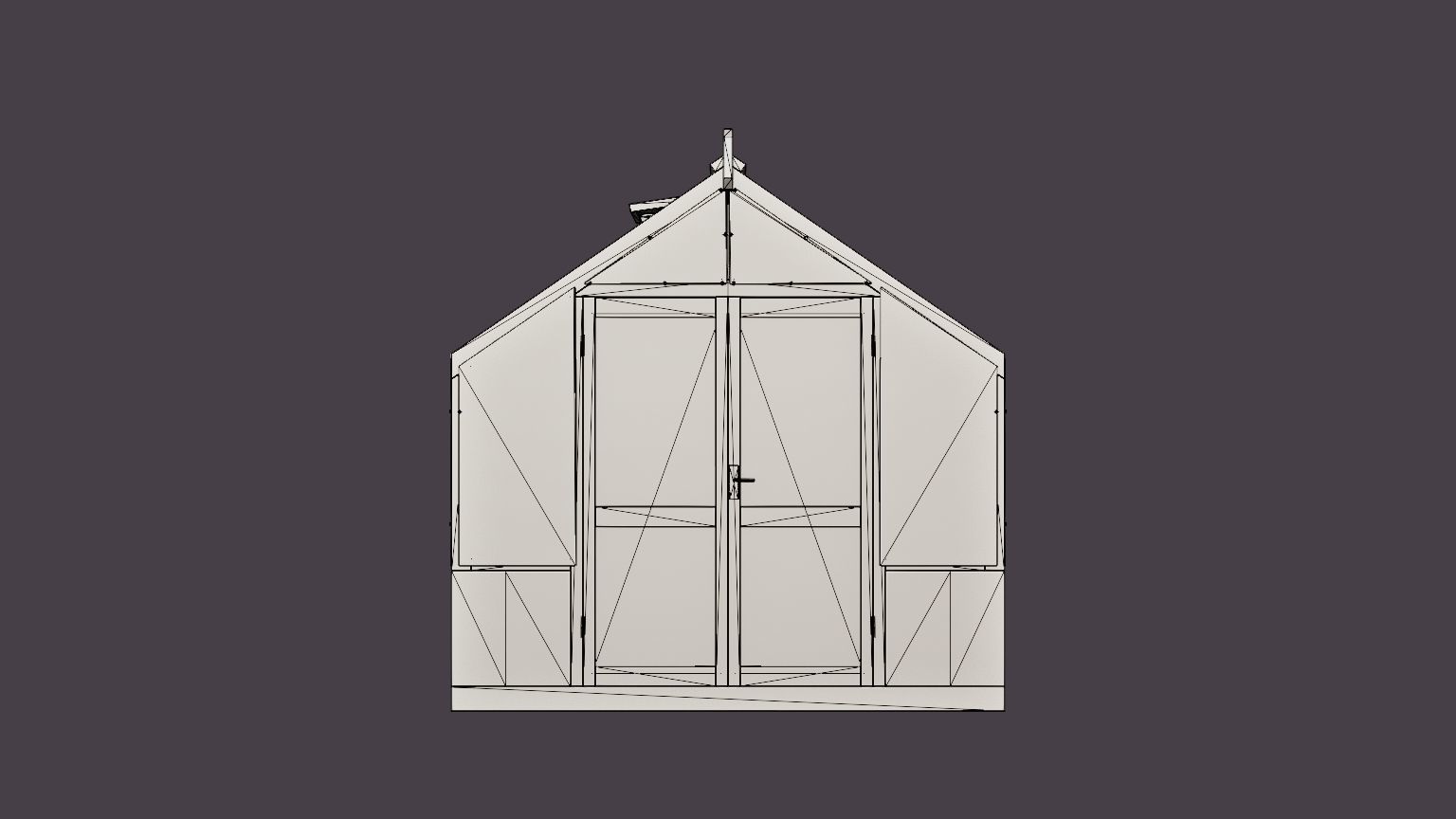 Lahe 4 Green House Low-poly 3D model_4