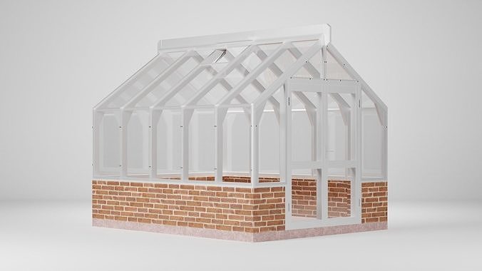 Lahe 4 Green House Low-poly 3D model