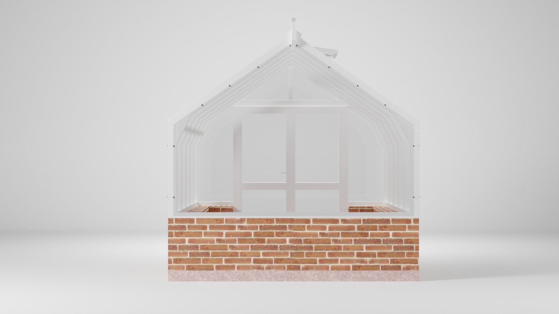 Lahe 4 Green House Low-poly 3D model_3