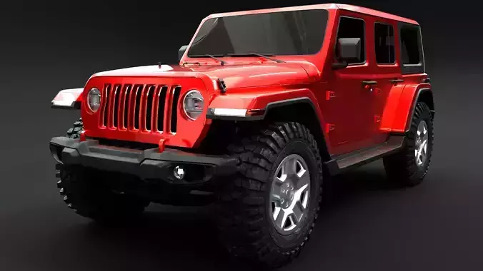 Jeep Wrangler Rubicon  3D model Jeep Wrangler Rubicon  3D model