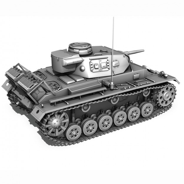 PzKpfw III - Ausf G - DAK - 313 3D model_11