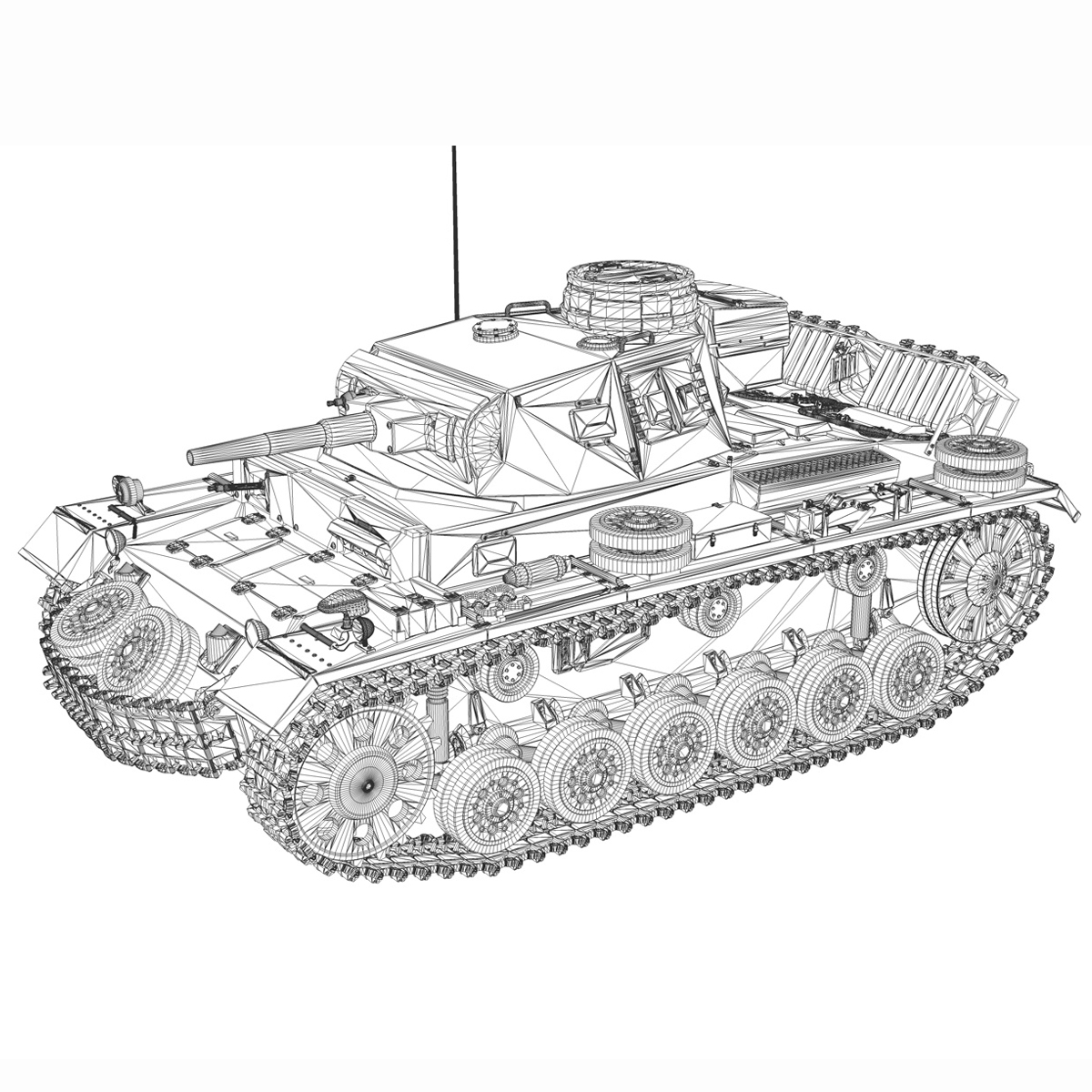 PzKpfw III - Ausf G - DAK - 313 3D model_12