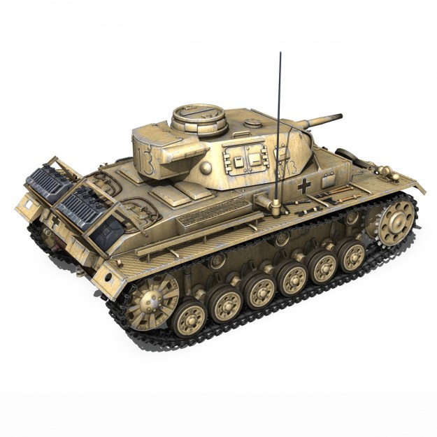 PzKpfw III - Ausf G - DAK - 313 3D model_5