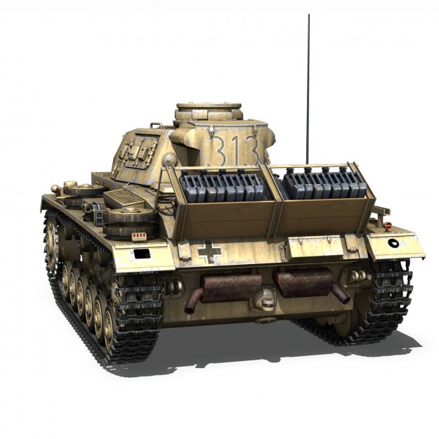 PzKpfw III - Ausf G - DAK - 313 3D model_4