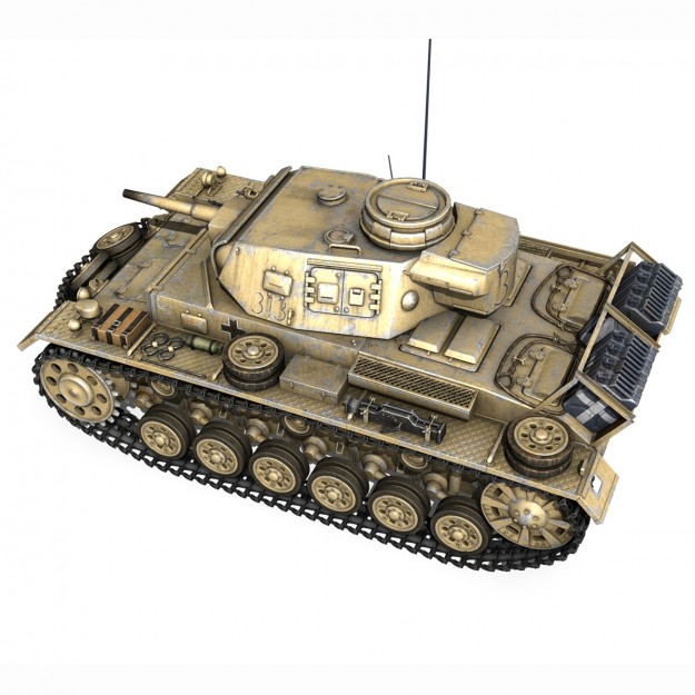 PzKpfw III - Ausf G - DAK - 313 3D model_3