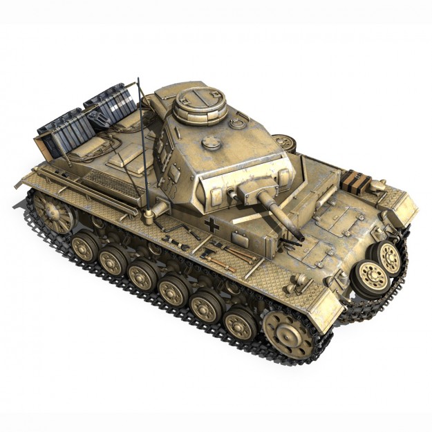 PzKpfw III - Ausf G - DAK - 313 3D model_7