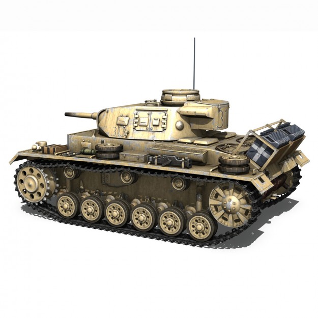 PzKpfw III - Ausf G - DAK - 313 3D model_2