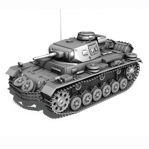 PzKpfw III - Ausf G - DAK - 313 3D model_10
