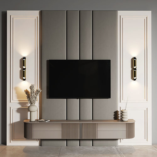 tv wall01 3D model