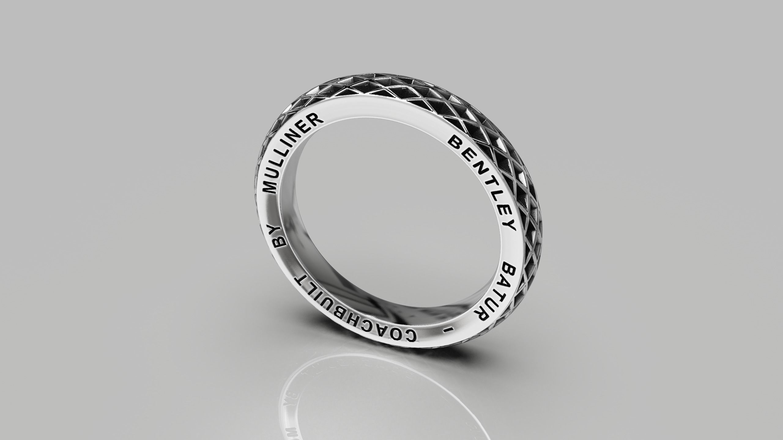 Bentley ring 3D print model_12