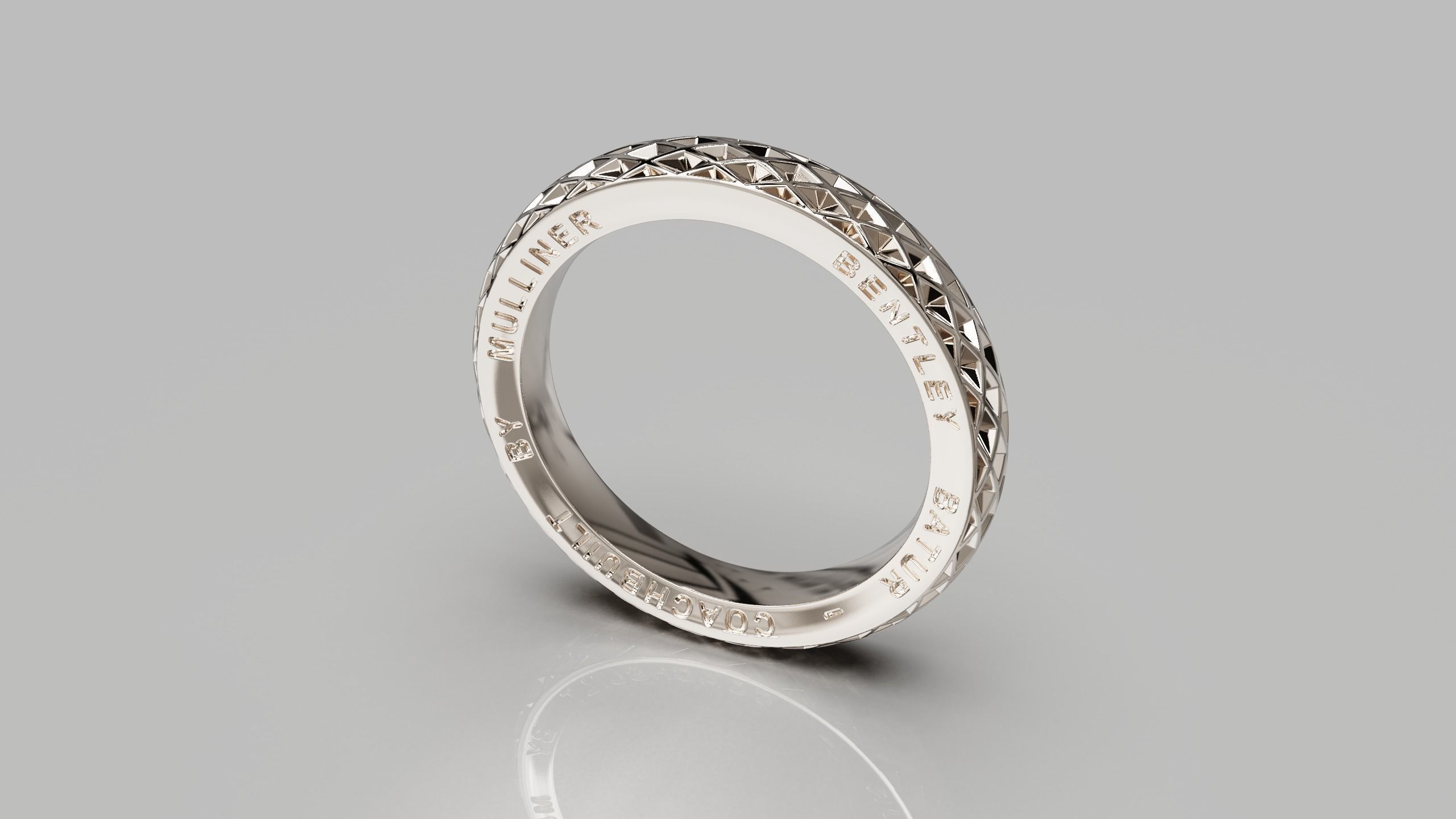 Bentley ring 3D print model_3