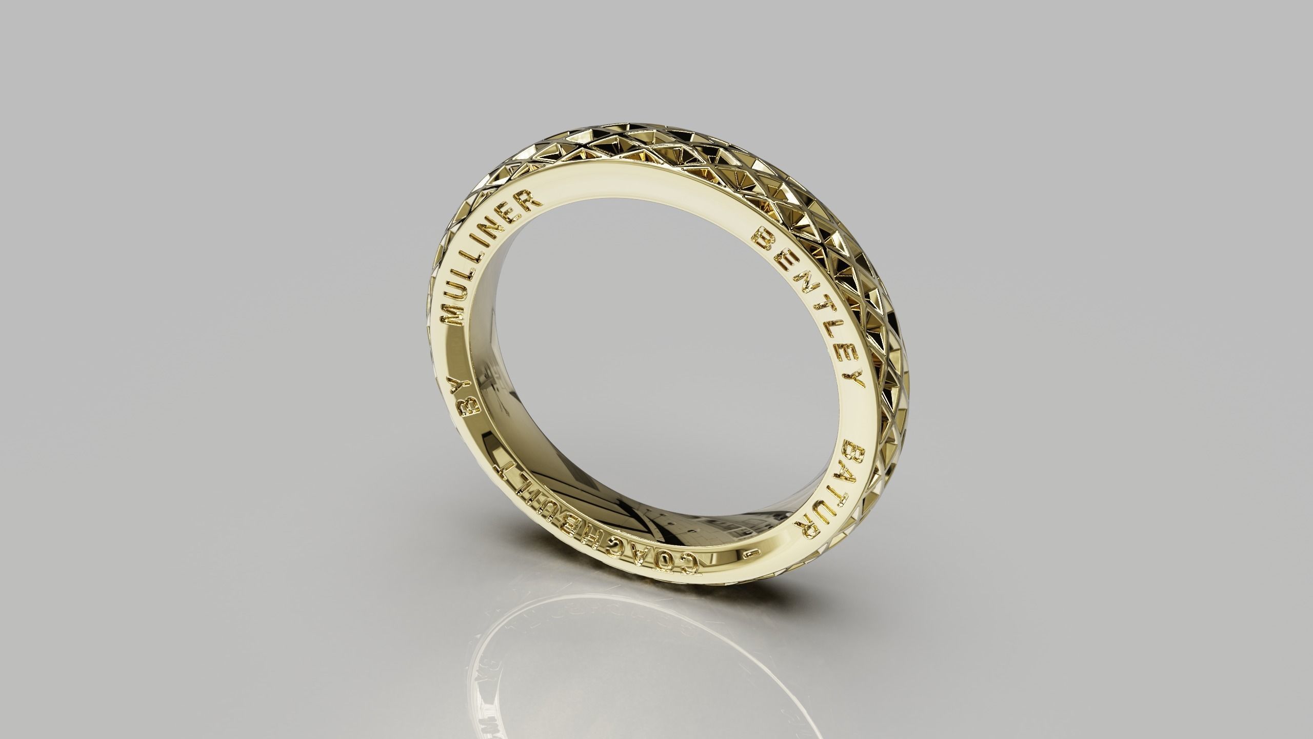 Bentley ring 3D print model_6