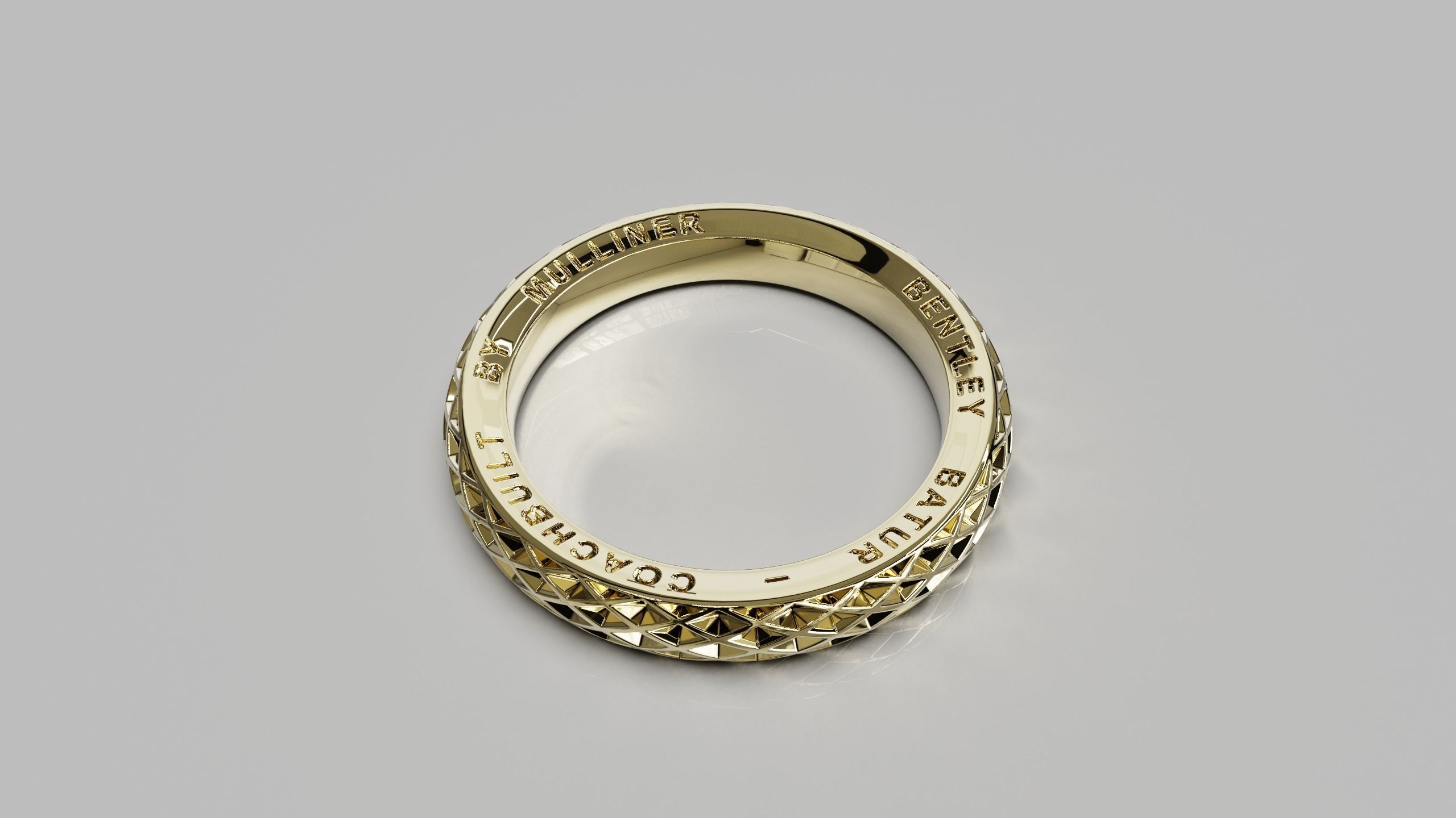 Bentley ring 3D print model_7