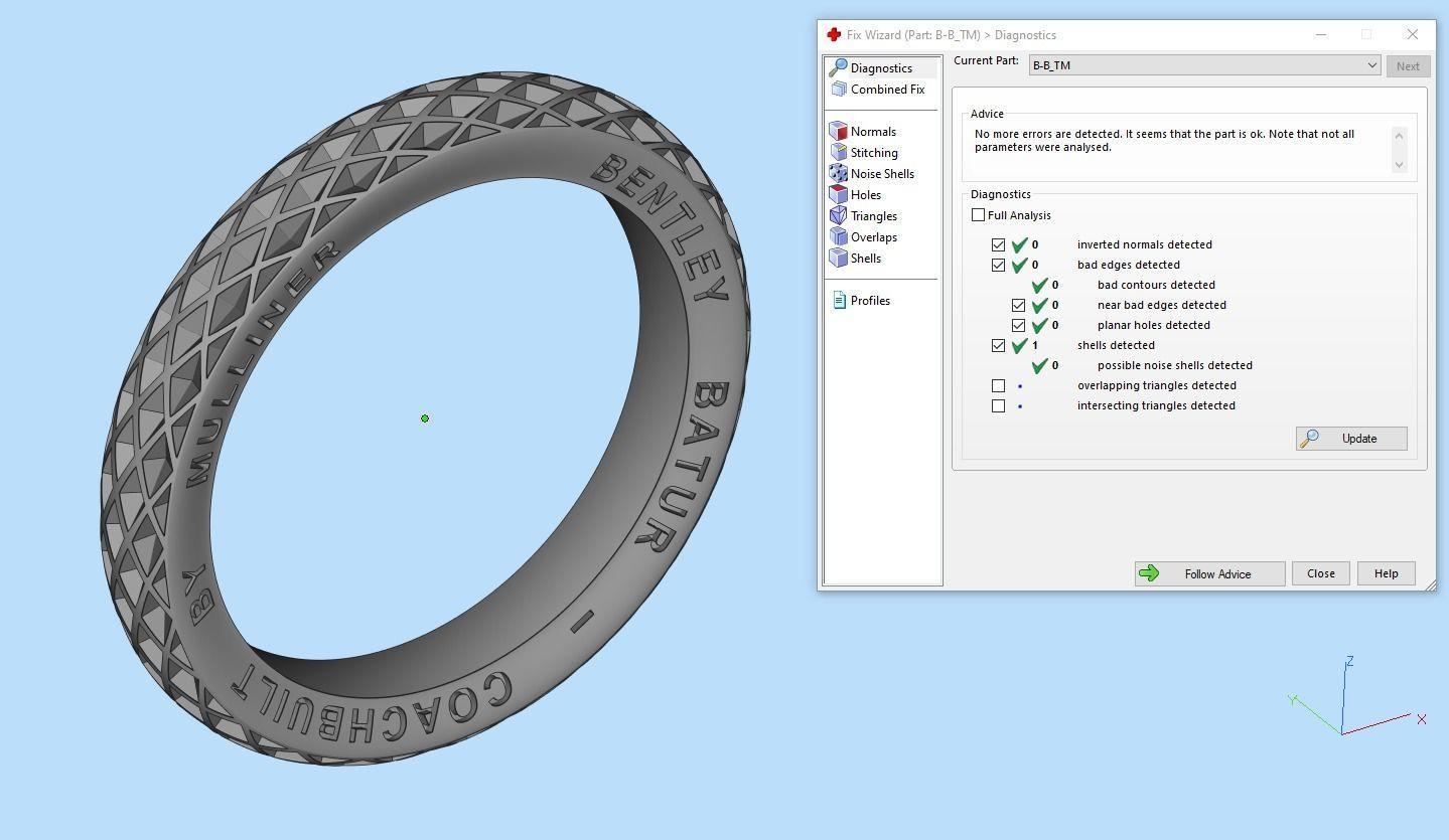 Bentley ring 3D print model_18