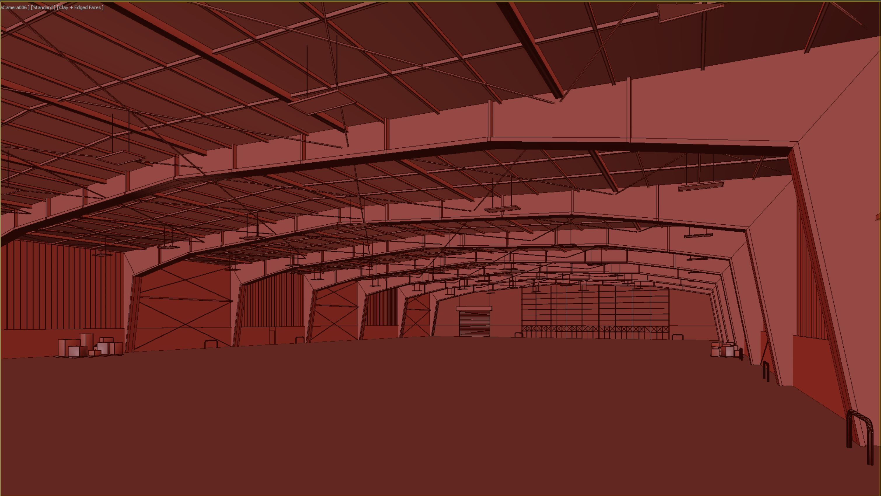 low poly warehouse 09 Low-poly 3D model_9