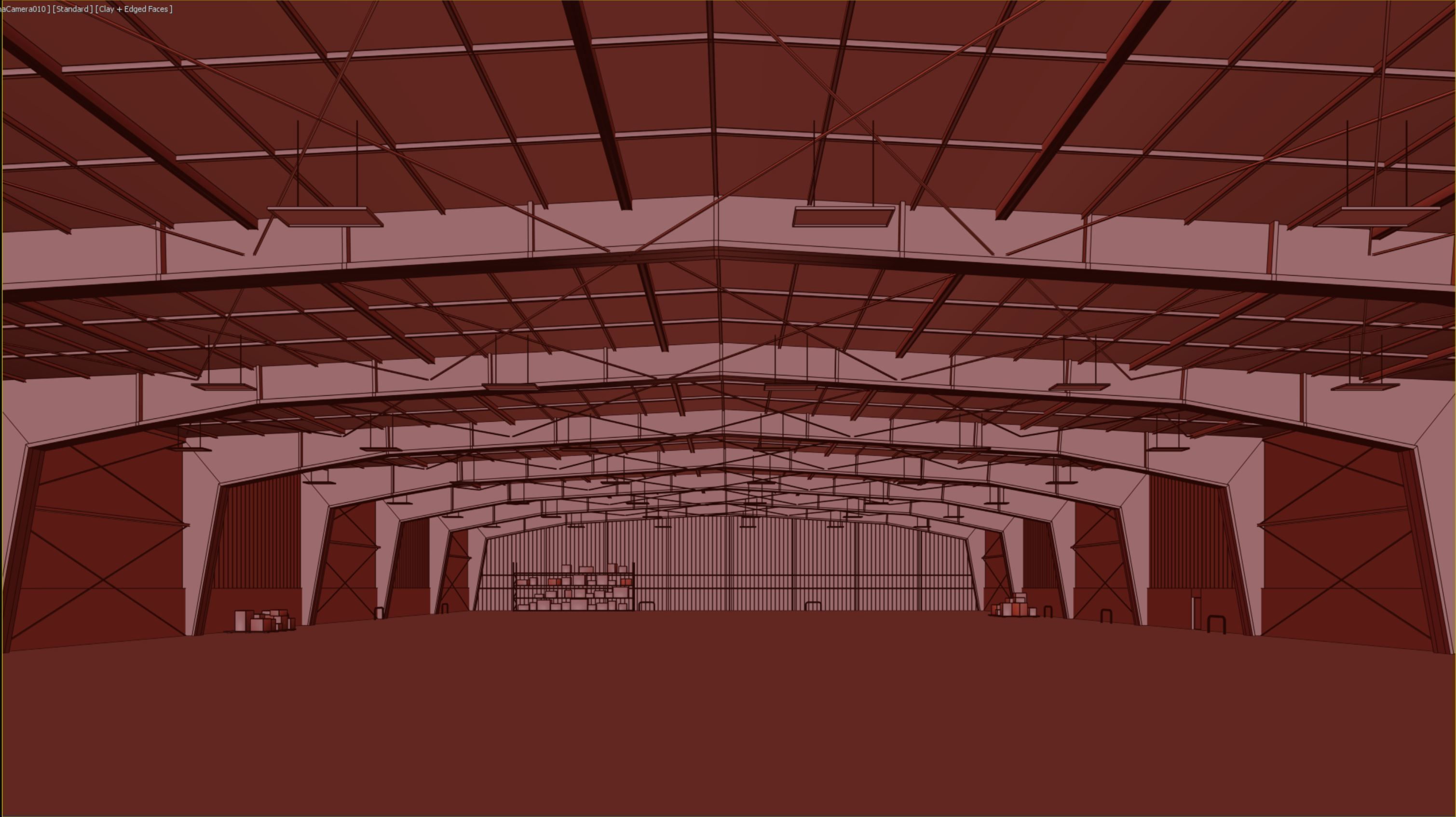 low poly warehouse 09 Low-poly 3D model_8