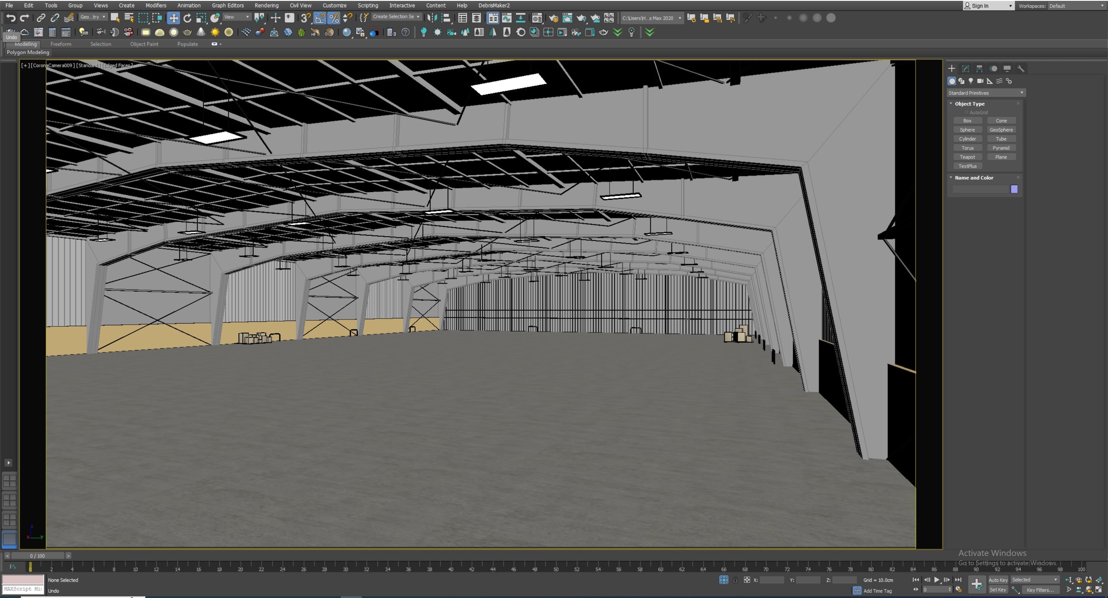 low poly warehouse 09 Low-poly 3D model_6