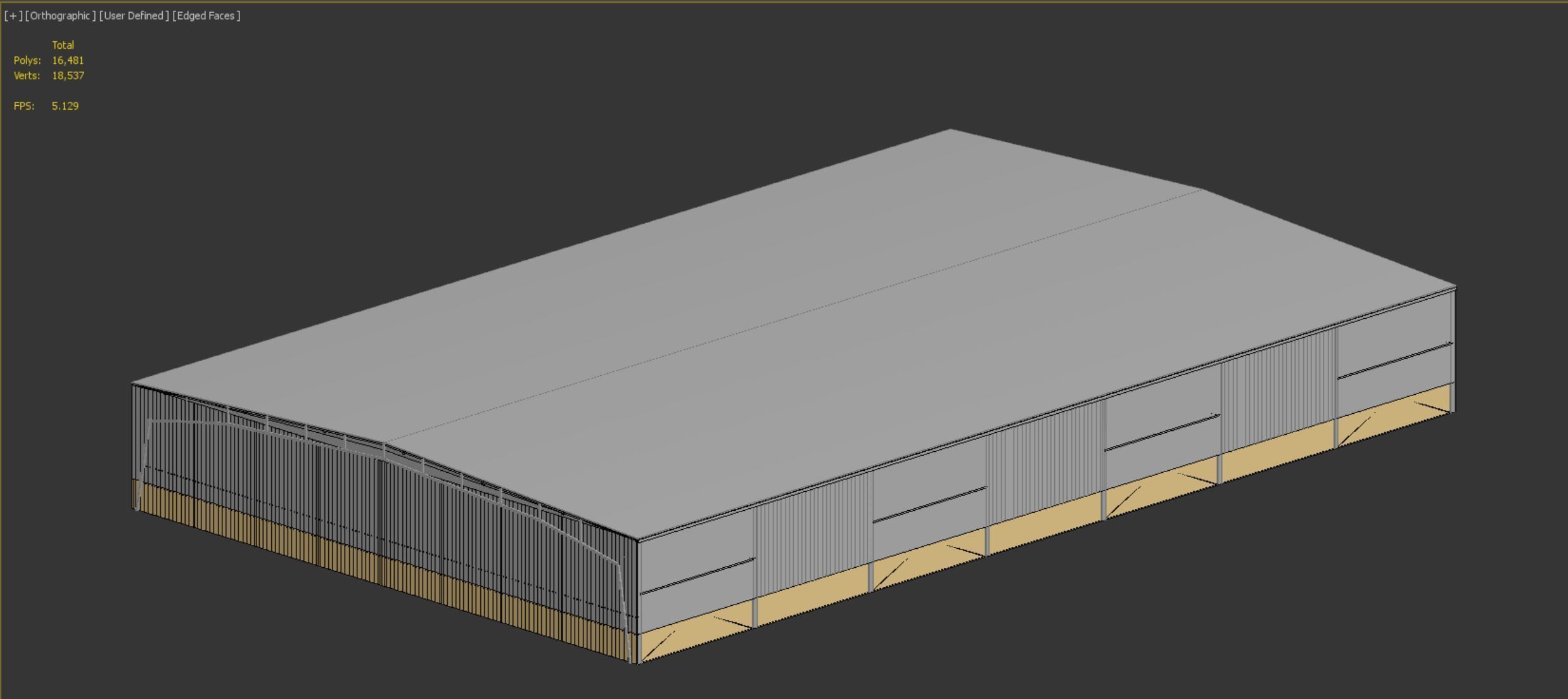 low poly warehouse 09 Low-poly 3D model_10