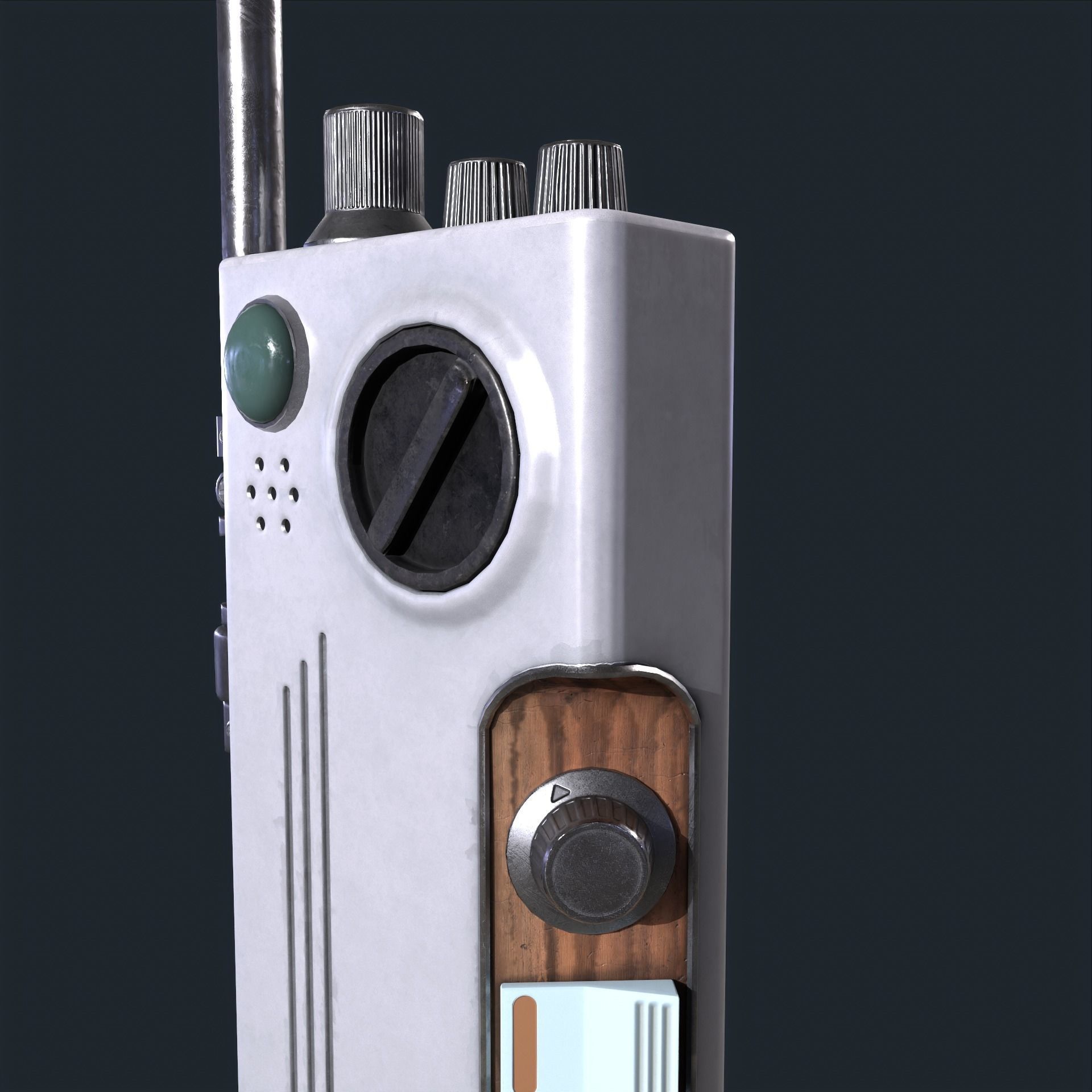 Sci-fi Radio Low-poly 3D model_6