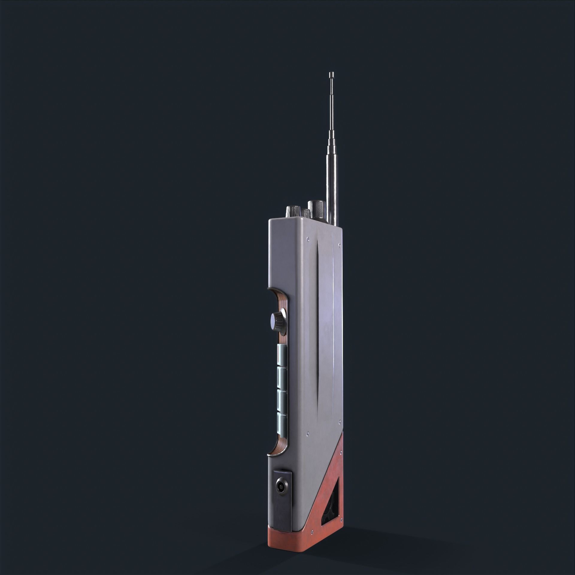 Sci-fi Radio Low-poly 3D model_3