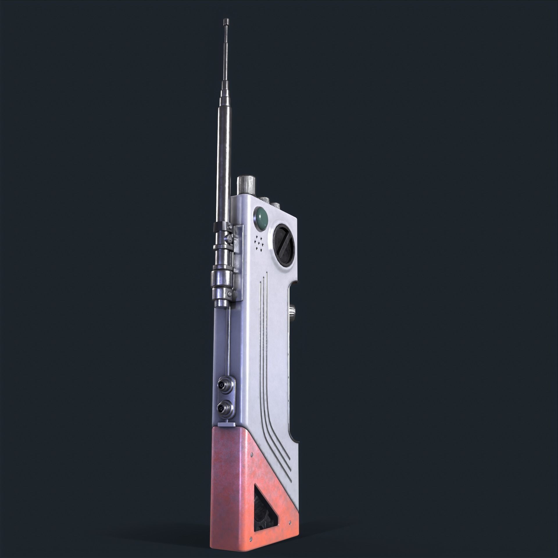 Sci-fi Radio Low-poly 3D model_1