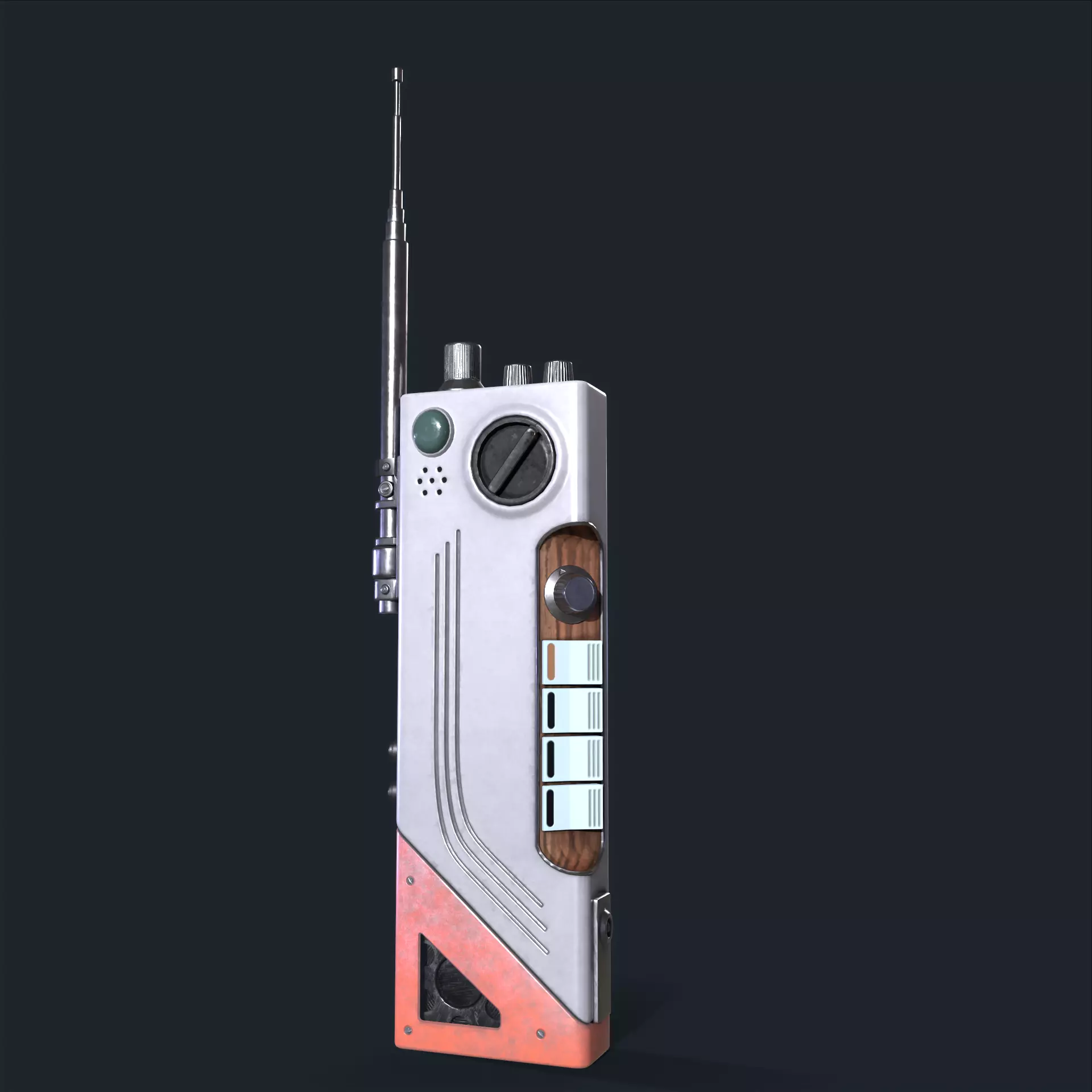 Sci-fi Radio Low-poly 3D model_0