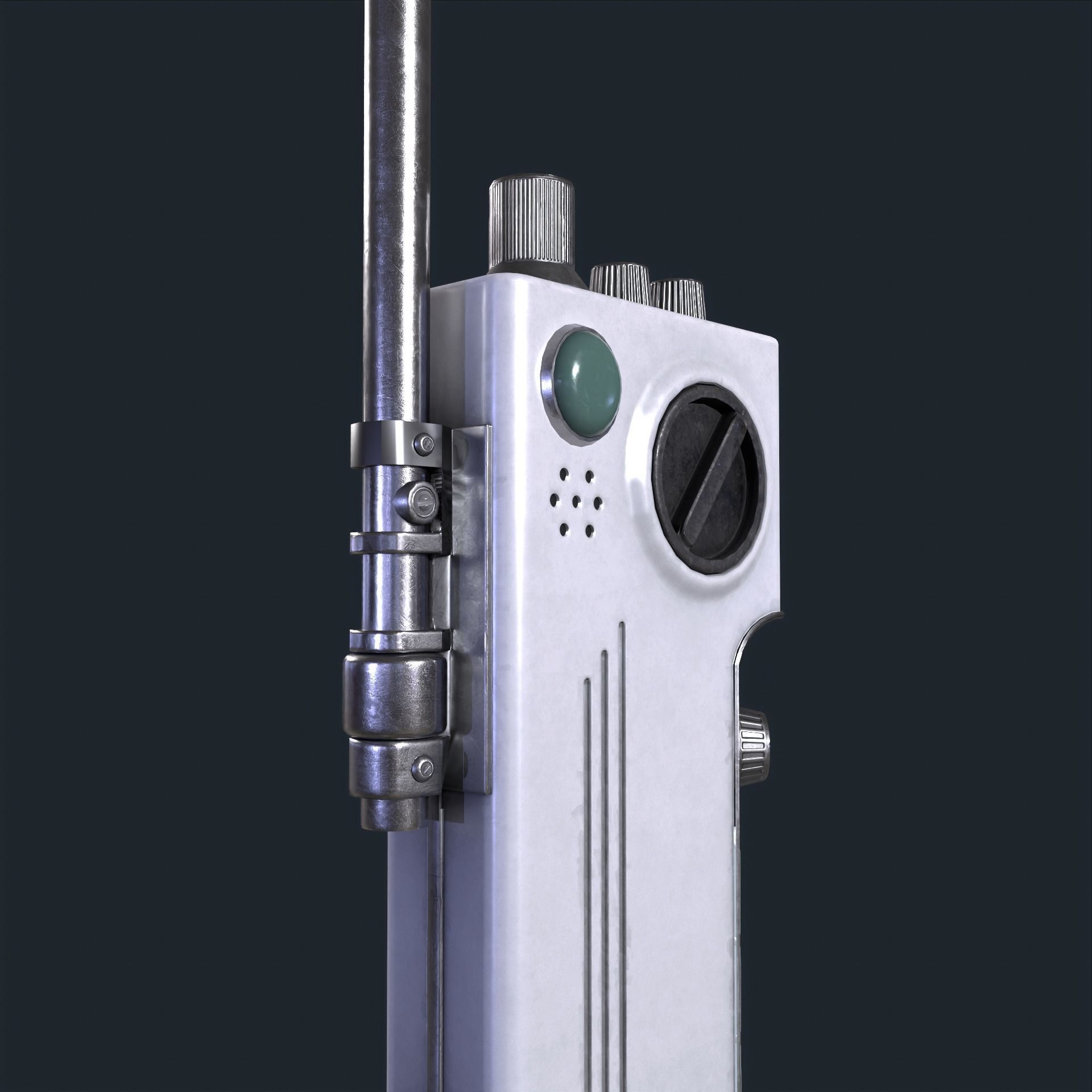 Sci-fi Radio Low-poly 3D model_7