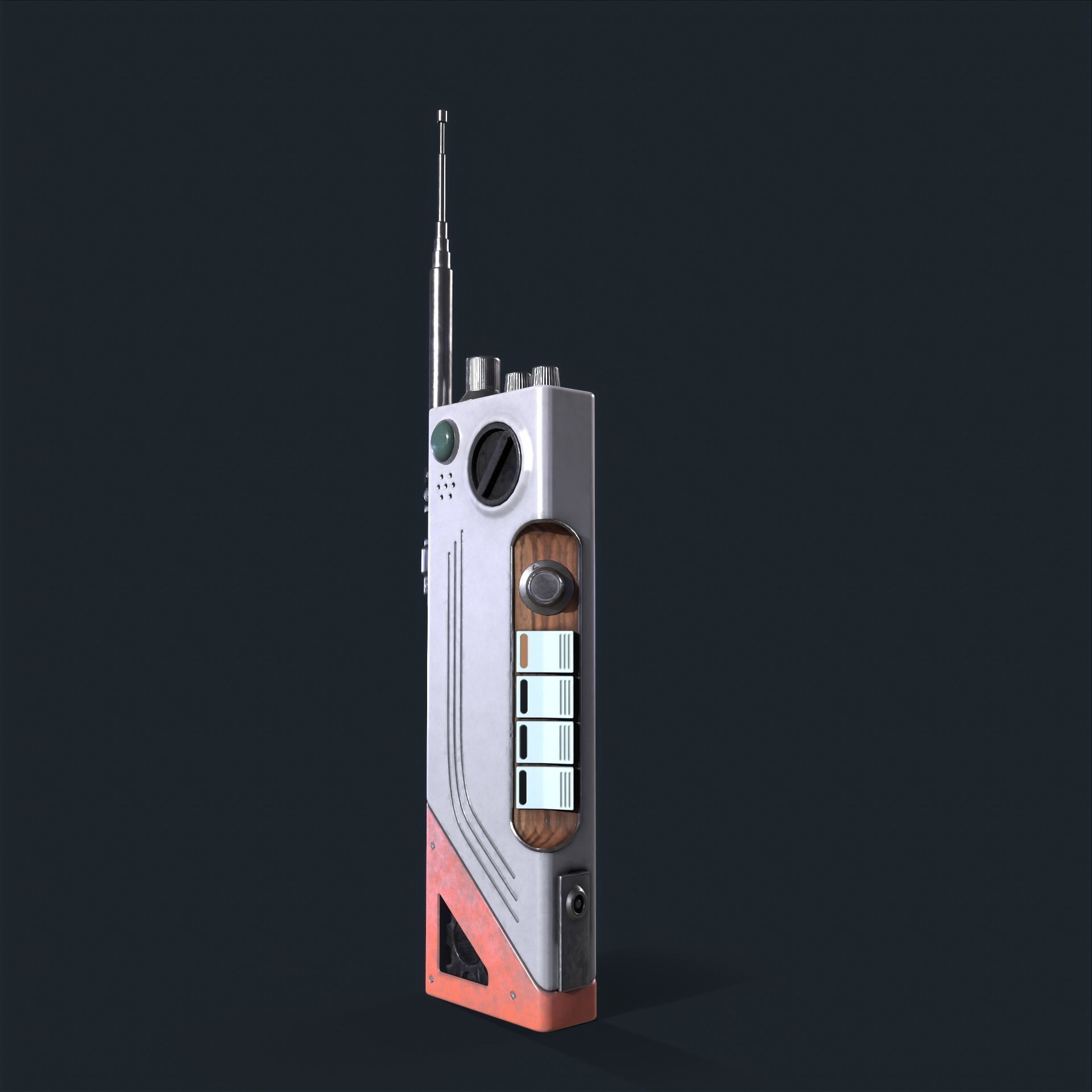 Sci-fi Radio Low-poly 3D model_4