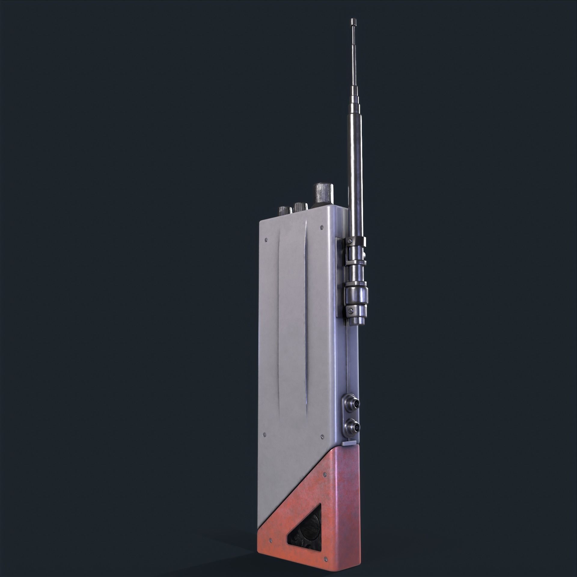 Sci-fi Radio Low-poly 3D model_2