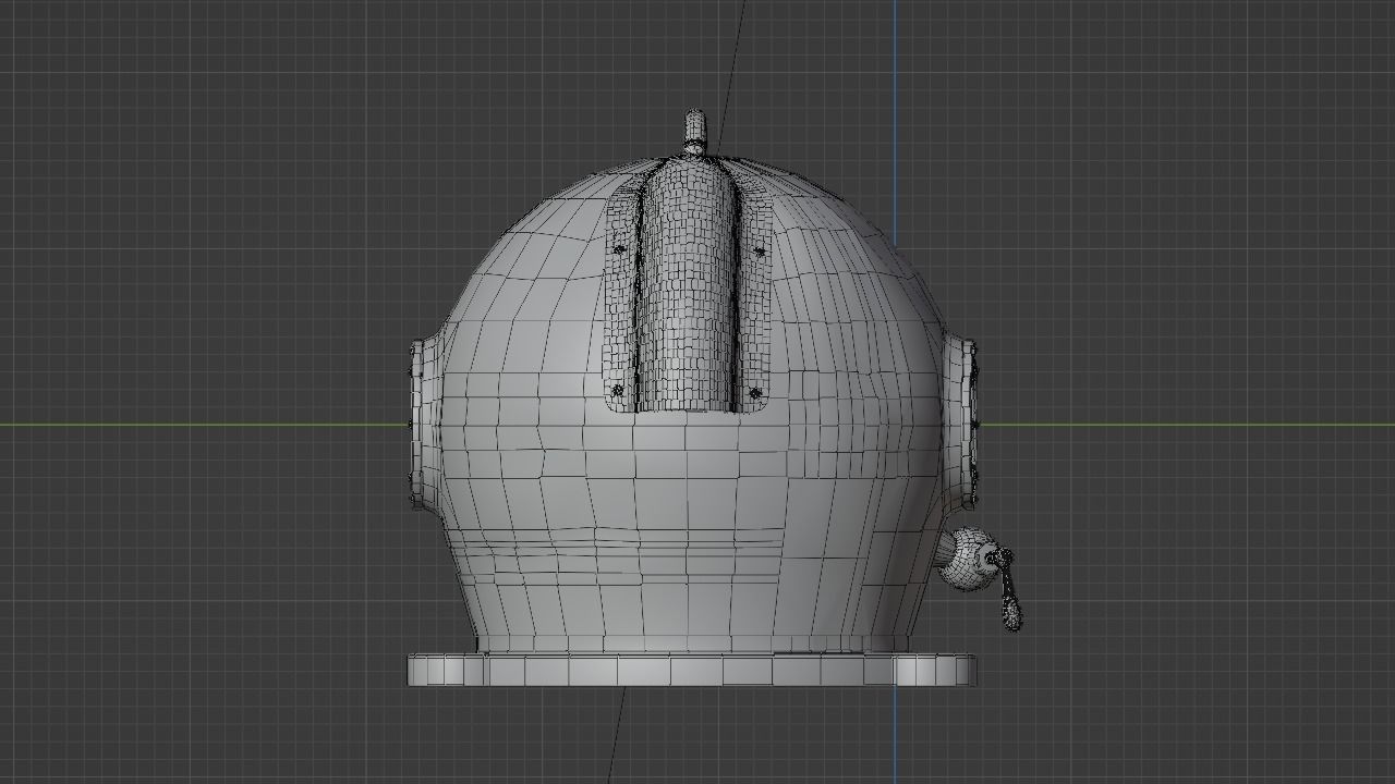 Hard hat dive helmet 3D model_4