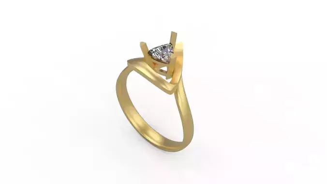 Woman Solitaire Ring 748