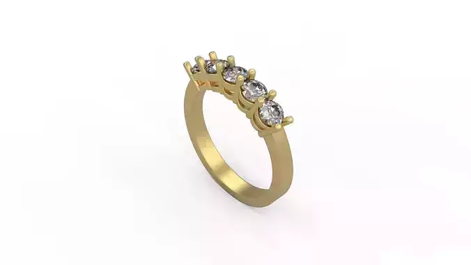 Woman Solitaire Ring 749