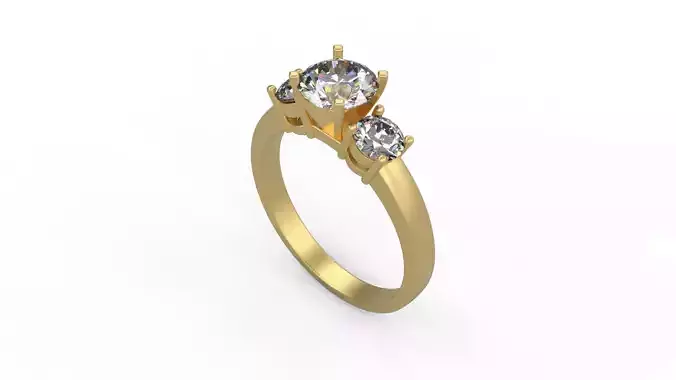 Woman Solitaire Ring 751