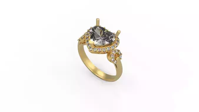 Woman Solitaire Ring 755