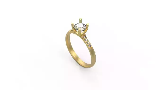 Woman Solitaire Ring 756