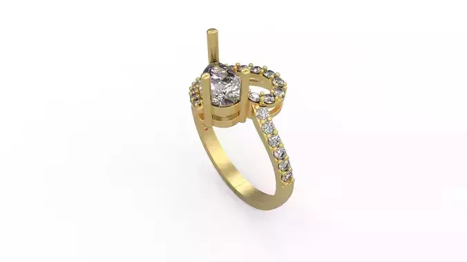Woman Solitaire Ring 759