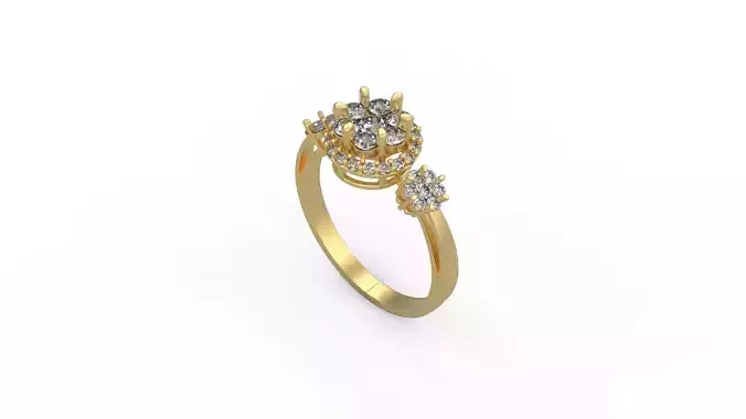 Woman Solitaire Ring 760