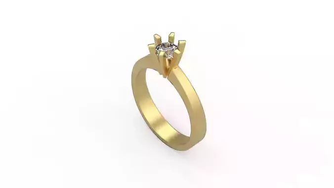 Woman Solitaire Ring 763