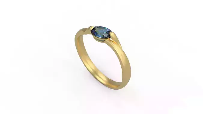 Woman Solitaire Ring 768