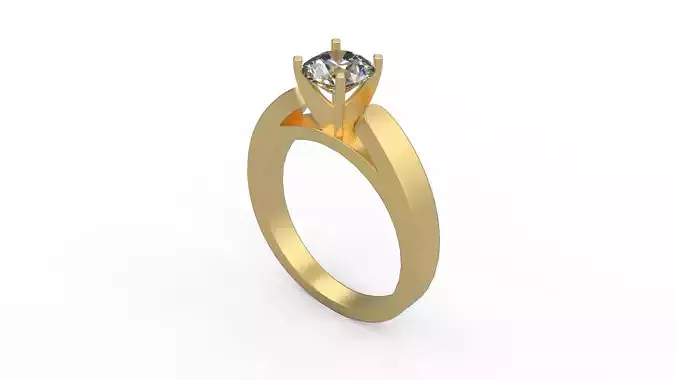 Woman Solitaire Ring 769