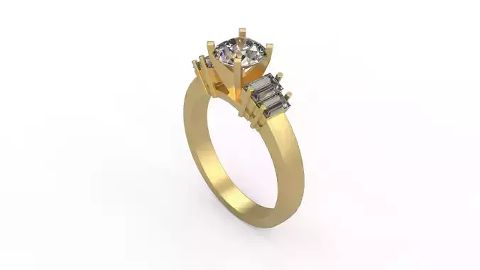 Woman Solitaire Ring 770