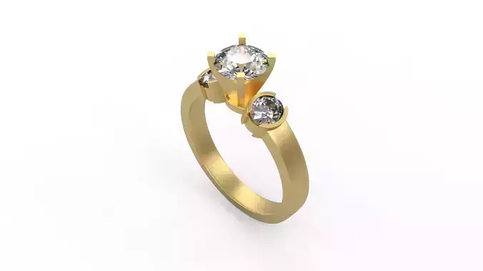 Woman Solitaire Ring 775