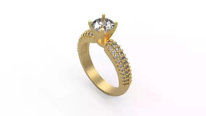 Woman Solitaire Ring 726