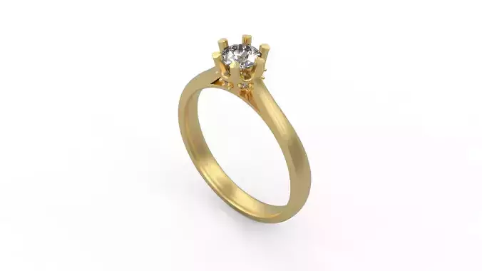Woman Solitaire Ring 727
