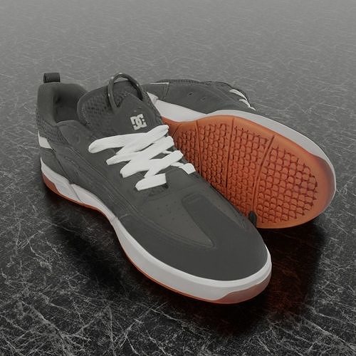 DC LEGACY 3D SHOES - BROWN - BLACK Low-poly 3D model